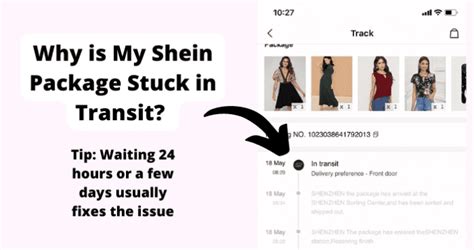 shein package stuck in transit.